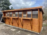 Castle Pent Pigeon Loft with box aviary traps and ETS shelf, UK built