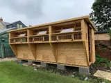 Premier Pent Pigeon Loft with dowel aviary, louvers and landing board