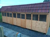 Traditional Apex Pigeon Loft with sliding doors and tiled roof, large build