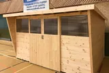 Traditional Pent Pigeon Loft with internal sliding doors on block base