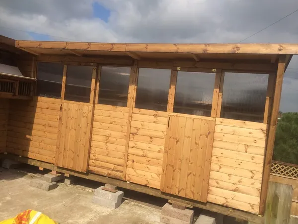 Traditional Pent Pigeon Loft with corrugated roof, custom built UK