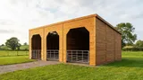 Timber hay barn with ventilation