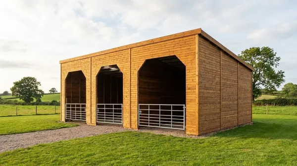 Timber hay barn with ventilation