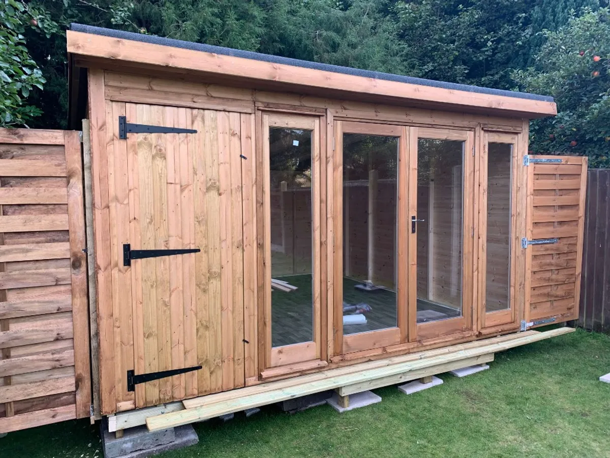 Clay Cross, Derbyshire: bespoke timber shed or summer house installation by Ecco Sheds & Lofts