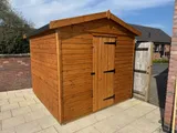 Heavy-duty apex storage shed with 19mm loglap cladding and secure windowless design